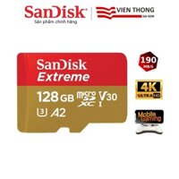 Thẻ nhớ microSDXC SanDisk Extreme 128GB UHS-I 4K UHD Video A2 U3 V30 upto 190MB/s Mobile Gaming