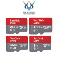 Thẻ nhớ MicroSDXC SanDisk Ultra A1 256GB / 512GB / 1TB 800x U1 120MB/s - Không Adapter (Xám)