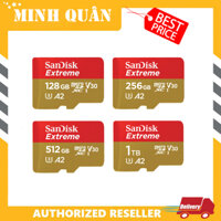 Thẻ nhớ MicroSDXC SanDisk Extreme A2 64GB /128GB / 256GB V30 U3 4K Class 10 UHS-I 190MB/s - Chính Hãng SanDisk