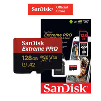 Thẻ Nhớ MicroSDXC SanDisk Extreme Pro V30 A2 128GB 200MB/s SDSQXCD-128G-GN6MA có thể quay video 4K UHD