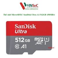 Thẻ nhớ MicroSDXC SanDisk Ultra A1 512GB 150MB/s ( SDSQUAC-512G-GN6MN ) - Hàng Chính Hãng