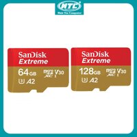 Thẻ nhớ MicroSDXC SanDisk Extreme 64GB / 128GB R160MB/s W60MB/s V30 U3 4K A2 (Gold) - Nhất Tín Computer