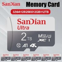Thẻ Nhớ Mini 1TB Thẻ Micro Class 10 2TB SD / TF Flash Card 256GB Với Bộ Chuyển Đổi SD Miễn Phí Cho Điện Thoại Di Động Máy Tính Camera