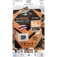 Thẻ nhớ mixie 64g chính hãng Micro SD 64gb MIXIE  dùng cho camera, máy ảnh.