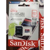 Thẻ nhớ sandisk 200GB Class 10(kèm adapter)