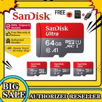 Thẻ Nhớ SanDisk 32GB 512GB 256GB 128GB 64GB ULTRA A1 Class 10 Micro SD 100MB / s Và Phụ Kiện