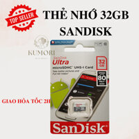 THẺ NHỚ SANDISK 32GB CLASS 10 độ bền cao lưu trữ dữ liệu hình ảnh tốc độ nhanh KUMORI SHOP