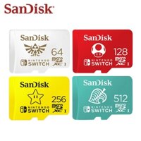 Thẻ Nhớ SanDisk 64GB 512GB 256GB Micro SD 128GB MicroSD Cho Máy Chơi Game Nintendo Switch