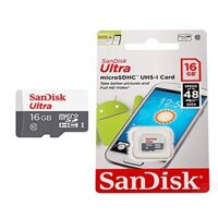 Thẻ nhớ Sandisk MicroSD Class 10 16GB - Chính Hãng