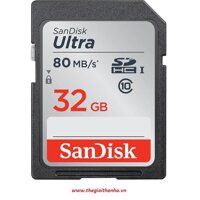 THẺ NHỚ SANDISK SDHC ULTRA 32GB CLASS 10 80MB/S