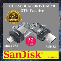 Thẻ Nhớ sandisk_ _ Ultra Dual 16 Gb/32 Gb/64 Gb/128 Gb M3.0 Otg Usb Flash Ổ Cho android_ & Máy Tính (Sddd3)