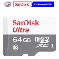 Thẻ nhớ SanDisk Ultra microSDXC 64Gb, C10, UHS-1, 100MB, 3x5