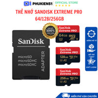Thẻ nhớ Sandisk 64GB/128GB/256GB V30 A2 dùng điện thoại, máy ảnh quay 4K tốc độ cao