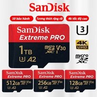 Thẻ nhớ SD 1TB /512Gb /256Gb /128Gb/ thẻ nhớ tốc độ cao U3 Class 10–chuyên cho CAMERA,Điện thoại,Máy ảnh - Bảo hành 5 nă