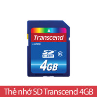 Thẻ nhớ SD 4GB Transcend dùng cho máy công nghiệp, thiết bị điện tử, máy chụp ảnh, Camera quay phim