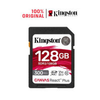 Thẻ nhớ SD cho máy quay 4K/8K Kingston Canvas React Plus V90 300Mbs/260Mbs UHS II SDR2 dung lượng từ 32GB tới 128GB
