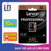 Thẻ Nhớ Sd Lexar Professional 32Gb 633X Uhs-I Sdhc 95Mb/S