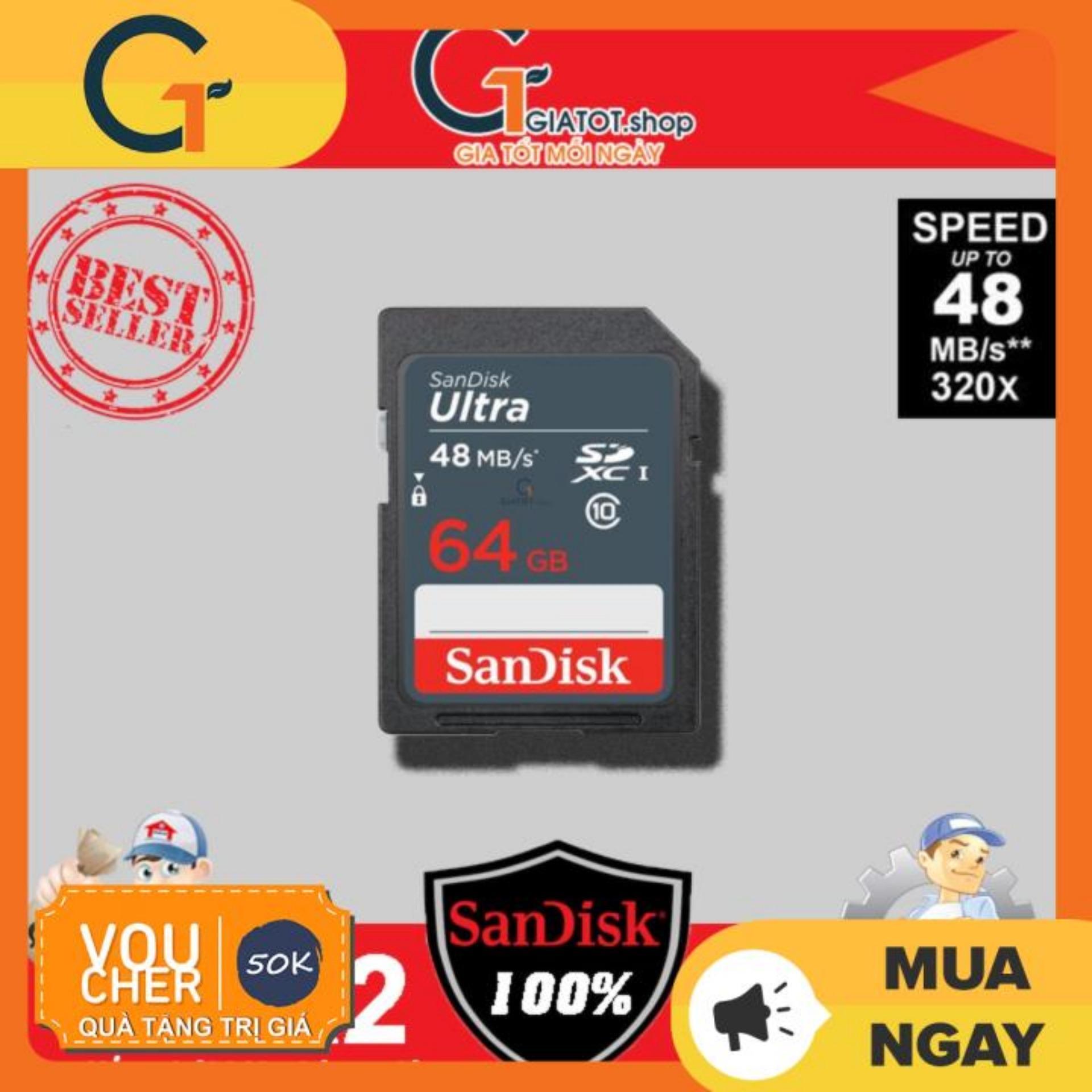 Thẻ nhớ SD Sandisk 64Gb Class 10