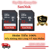 Thẻ Nhớ SD Sandisk Ultra GN3 32GB/64GB Tốc Độ 100MB/s UHS-I Chuyên Dụng Cho Máy Ảnh  - Thẻ Nhớ SanDisk SD