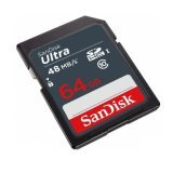 Thẻ nhớ SD Sandisk Ultra 48MB/s Class 10 64G (Đen)