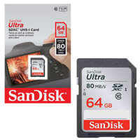 THẺ NHỚ SDHC 64GB SANDISK ULTRA UHS-I 80MB/S