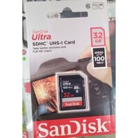 Thẻ Nhớ SDHC Sandisk  Ultra 32gb Class10 100mb/s Chính Hãng - 002354