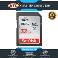 Thẻ nhớ SDHC SanDisk Ultra 533x 32GB Class 10 UHS-I 80MB/s (Xám)