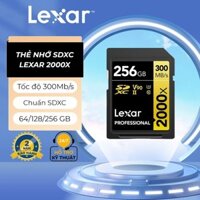 Thẻ nhớ SDHC /SDXC UHS-II Lexar Professional 2000x GOLD Series - 64GB/ 128GB/ 256GB, chất lượng 8K, tốc độ đọc 300Mb/s