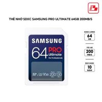 Thẻ nhớ SDXC Samsung PRO Ultimate 64GB 200MB/s MB-SY64S/WW - Bảo hành 10 năm