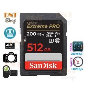 Thẻ nhớ SDXC SanDisk Extreme PRO UHS-I/U3 512GB (SDSDXPA-512G-G46)