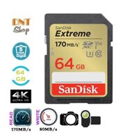 Thẻ nhớ SDXC SanDisk Extreme 64GB UHS-I U3 V30 170MB/s 150MB/s (SDSDXV6-064G-GNCIN)