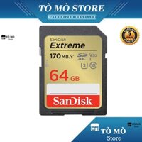 Thẻ nhớ SDXC SanDisk Extreme 64GB V30 UHS-I U3 4K 170MB/s - Bảo hành 5 năm