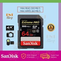 Thẻ nhớ SDXC SanDisk Extreme PRO UHS-II U3 2000x 64GB 300MB/s (SDSDXPK-064G-ANCIN)