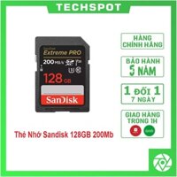 Thẻ Nhớ SDXC SanDisk Extreme Pro 128GB UHS-I U3 4K V30 200MB/s | Hàng Chính Hãng | Bảo Hành 5 Năm