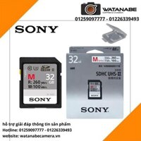 Thẻ nhớ Sony 32GB 260 MB/s M Series UHS-II SDXC (U3) | Chính hãng