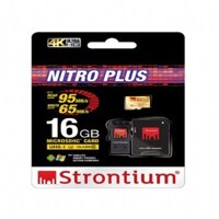 THẺ NHỚ STRONTIUM MICROSD NITRO PLUS UHS-1 U3 CÓ ADAPTOR & USB CARD READER (SUPPORT 4K) 16GB