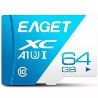 Thẻ nhớ TF card Eaget tốc độ cao 64gb chất lượng cao chinh hãng cho điện thoại, máy tính, cam hành trình oto