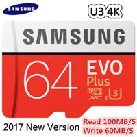 Thẻ nhớ tốc độ cao Samsung Evo Plus U3 64GB tốc độ ghi 100mb/s