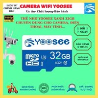 Thẻ nhớ YooSee 32GB cao cấp - chuyên dụng cho camera wifi, smartphone , loa đài - Thẻ nhớ Yoosee Pro Plus | BH 5 Năm