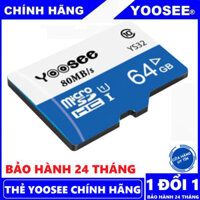 Thẻ nhớ Yoosee 64Gb U3 tốc độ cao chuyện dụng cho Camera IP wifi, Smartphone, loa đài