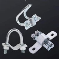 [Thẻ ống chữ thập] Khóa khóa chữ thập Thẻ ống chữ u kép u mạ kẽm kẹp ống thép cố định khóa Khóa giá đỡ đầu nối ống con