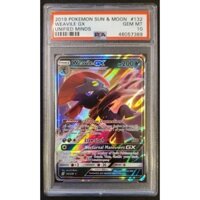 Thẻ PSA 10 EN 2019 POKEMON SUN MOON UNIFIED MINDS WEAVILE GX 132 d65 10
