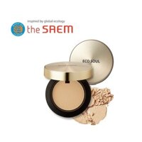 [THE SAEM] Eco Soul Luxury Gold Pact Phấn phủ màu vàng kim sang trọng 9g