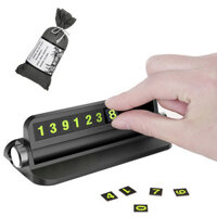 Thẻ số điện thoại đặt táp lô ô tô kiêm giá để điện thoại - Tặng 1 túi than hoạt tính khử mùi trên xe - Đen