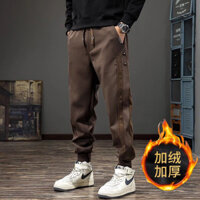 Thể Thao Mỹ Quần Nam Xuân Thu Đông Phong Cách Mới Lông Cừu Lót Dày Quần Legging Quần Hợp Thời Trang Khâu Quần Rời