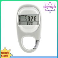 Thể thao ngoài trời Khoảng cách đi bộ Thể dục Calorie Kỹ thuật số 3D Carabiner Máy đếm bước di động Chạy bộ leo núi Bộ đếm mét