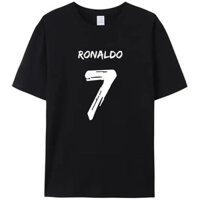 Thể Thao Ronaldo Áo Thun Nam Cristiano In Bông Tai Kẹp Áo Thun Số 7 Dạo Phố Màu Trơn