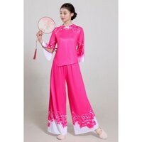 Thể Thao Yangko Quần Áo Nữ Phù Hợp Với Người Cao Tuổi Trung Niên Người Hâm Mộ Khiêu Vũ Trang Phục Eo Trống Đội Vuông Trang Phục Khiêu Vũ Quần Áo Khỏe Mạnh Luôn