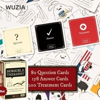 Thẻ trò chơi WUZIA, 1 Bộ Mèo con nổ giấy Trị liệu kinh khủng, Trò chơi tiệc truyện tranh 7 inch hấp dẫn Người phụ nữ