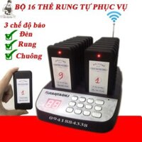 Thẻ Tự Phục Vụ – Thẻ Rung – Thiết Bị Trà Chanh – Bộ 16 Thẻ Rung